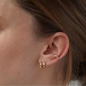 Catbird Chubby Huggy Gold Hoop Earrings (Pair)